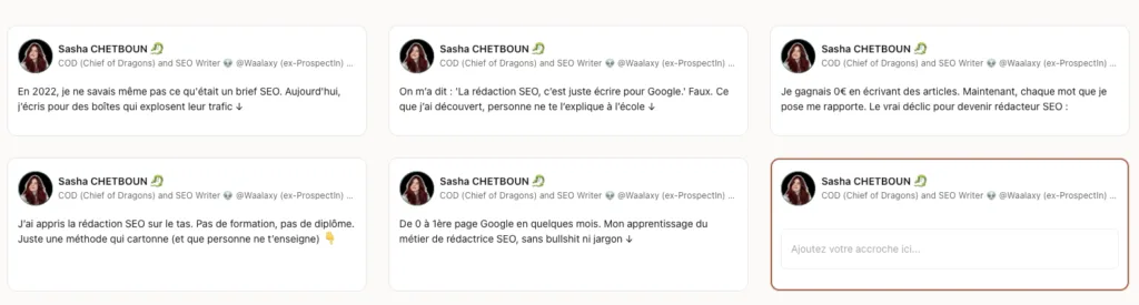 Phrase d'<strong>accroche</strong> LinkedIn - accroche Kawaak