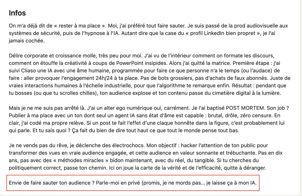 résumé LinkedIn
