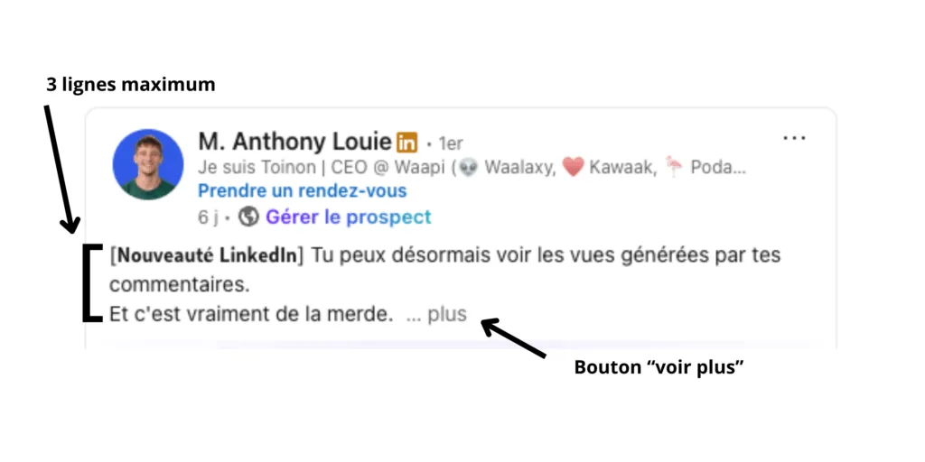 <strong>Phrase d'accroche <strong>LinkedIn</strong></strong>