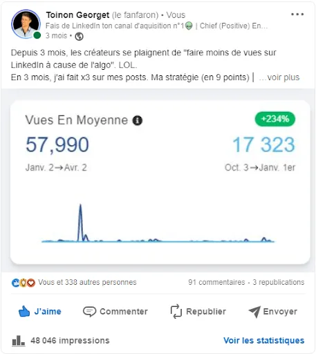 Phrase d'accroche LinkedIn extrait 2 réussi