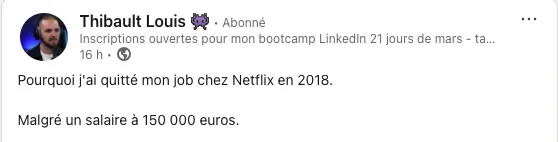 Phrase d'accroche LinkedIn la méthode 75