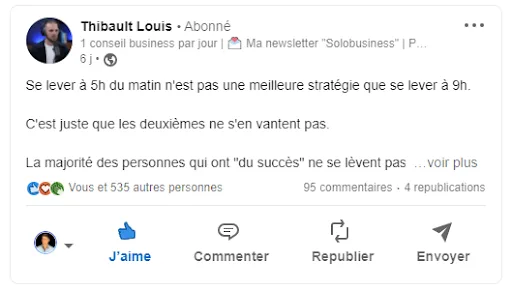 <strong>Phrase d'accroche</strong> LinkedIn l'air de rien desktop