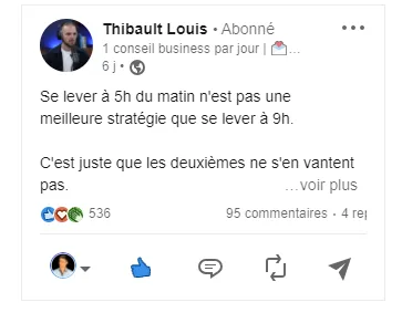 Phrase d'<strong>accroche</strong> LinkedIn l'air de rien mobile