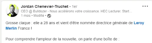 Phrase d'accroche LinkedIn les 2 points de tension