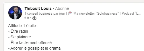 Phrase d'<strong>accroche LinkedIn</strong> liste à compléter