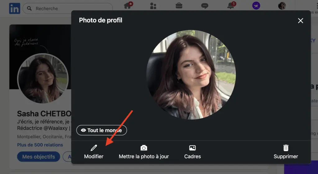 Photo de profil LinkedIn IA modifier photo LinkedIn